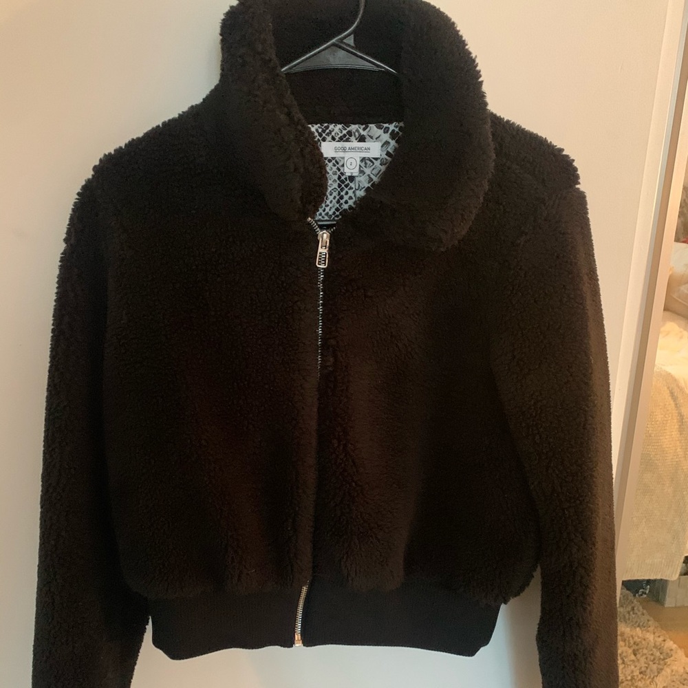 Good American Sherpa Bomber Jacket